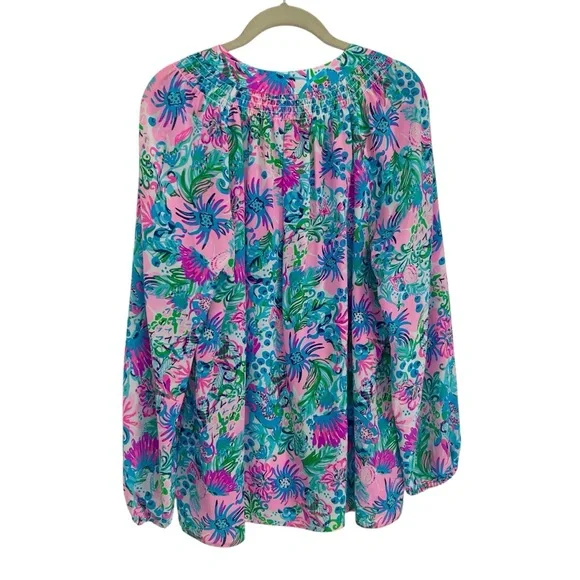 NWT Lilly Pulitzer Elsa Silk Top Sz L - Picture 10 of 12
